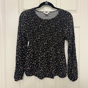 Long Sleeve Polka Dot Top